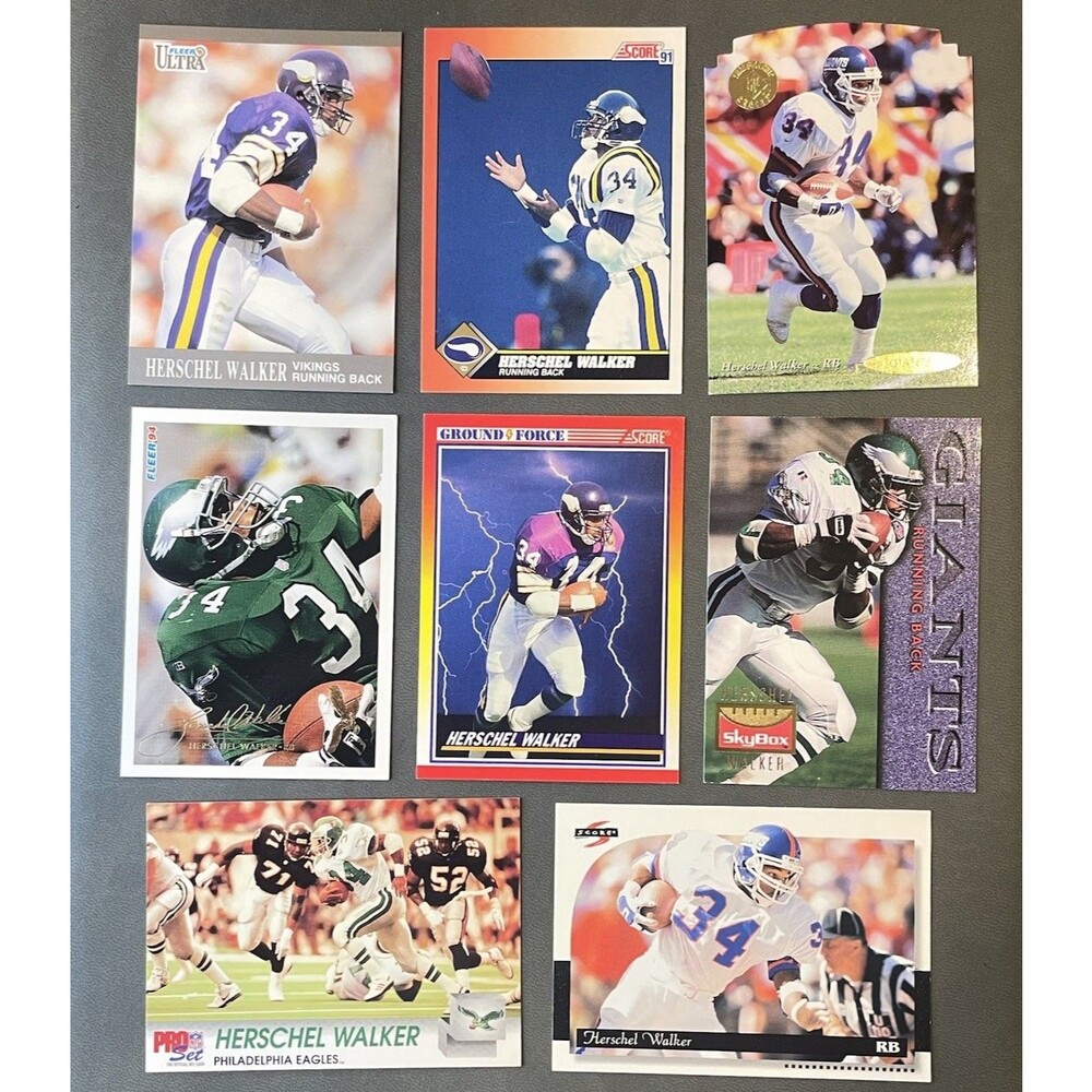 Herschel Walker Lot (8) Score Ground Force #561 1995 Upper Deck Die Cut 165 More